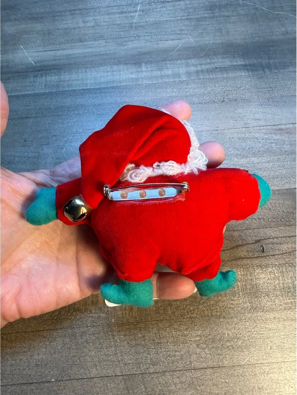 Handmade Santa Christmas Brooch Plush Pin 4” Holiday Gift Accent (MR/x11)